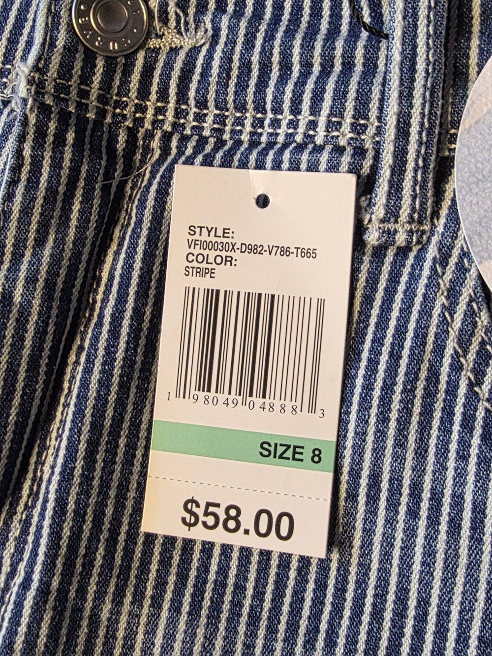 CURVE APPEAL Striped Crop Pants with Curve Fit - Blue & White - Picture 5 of 7